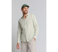 No Excess Shirt Vertical Small Stripes With Linen Green Talla: M | Camisas de Trabajo Outlet | Hombre | Verde