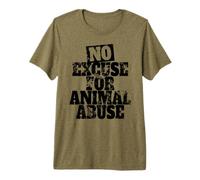 No Excuse For Animal Abuse Bienestar de los Animales Amor Camiseta Premium