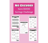 No Excuses save $1000 Savings Challenge: Low income Saving Challenges | Easy way to save money| Emergency Fund| 6x9 70 pages