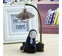 No Face Man Night Light Chi to Chihiro Lámpara de mesa de escritorio Miyazaki Hayao Anime Kaonashi Decoración del hogar Artesanía Lámpara decorativa para dormir Sin Cara