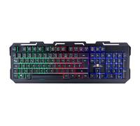 No Fear Azerty Teclado Gaming - Iluminación RGB - USB con Cable - 104 Teclas - Teclas Multimedia - Tamaño Compacto - Plug & Play - para Windows y Ordenador portátil