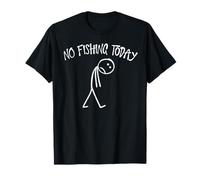 No Fishing Today Funny Sad Face Anglers Fishermen Minimalist Camiseta