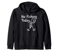 No Fishing Today Funny Sad Stickman Fisherman Fishing Lover Sudadera con Capucha
