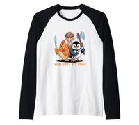 No Flight - All Fight Fun Bird Psychology Joke Camiseta Manga Raglan