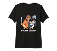 No Flight - All Fight Fun Bird Psychology Joke Camiseta Premium