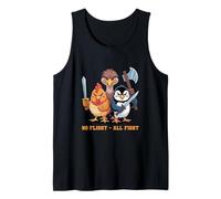No Flight - All Fight Fun Bird Psychology Joke Camiseta sin Mangas