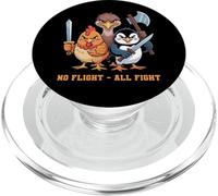 No Flight - All Fight Fun Bird Psychology Joke PopSockets PopGrip para MagSafe