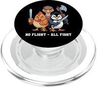 No Flight - All Fight Fun Bird Psychology Joke PopSockets PopGrip para MagSafe