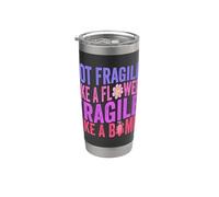 No frágil como una flor Frágil como una bomba Mujeres feministas Vaso térmico de acero inoxidable de doble pared