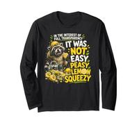 No fue fácil Peasy Lemon Squeezy - Funny Raccoon Manga Larga
