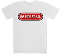 No Fun At All Camiseta Blanca De Manga Corta para Niños