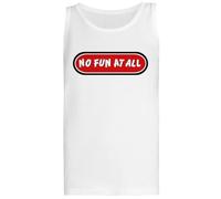 No Fun At All Camiseta Blanca Sin Mangas para Mujer