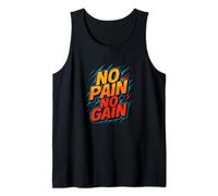No Gain Fitness Gym Motivación Camiseta sin Mangas