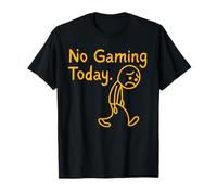 No Gaming Today Funny Sad Stickman Gamer Video Gaming Camiseta