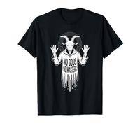No Gods No Masters Cabra Oculta Anarquía Baphomet Camiseta