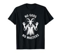 No Gods No Masters Cabra Oculta Anarquía Baphomet Camiseta