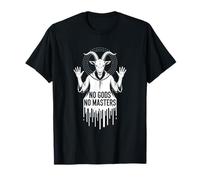 No Gods No Masters Cabra Oculta Anarquía Baphomet Camiseta