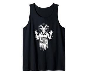 No Gods No Masters Cabra Oculta Anarquía Baphomet Camiseta sin Mangas