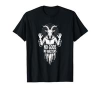 No Gods No Masters Oculto Baphomet Arte Gótico Camiseta