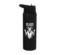 No Gods No Masters Oculto Baphomet Arte Gótico Stainless Steel Insulated Water Bottle