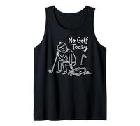 No Golf Today Funny Sad Stickman Golfer Golfers Camiseta sin Mangas