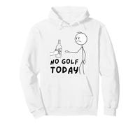 No Golf Today Funny Sad Stickman Golfer Golfers Sudadera con Capucha