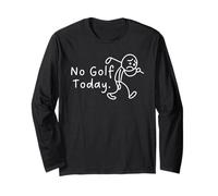 No Golf Today Funny Sad Stickman Golfer Manga Larga