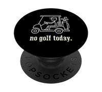 No Golf Today Funny Triste Stickman Golfing Golfing Golfer PopSockets PopGrip Adhesivo