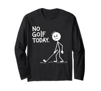 No Golf Today Sad Stick Man Humor Amantes del Golf Manga Larga