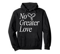 No Greater Love Christian Inspirational Bible Reader Iglesia Sudadera con Capucha