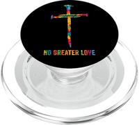 No Greater Love Tie Dye Christian Jesus Nail Cross Easter PopSockets PopGrip para MagSafe