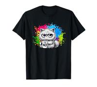 No Grumpy Funny Cat Café Mañana Humor Oficina Camiseta
