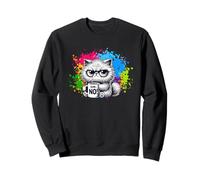 No Grumpy Funny Cat Café Mañana Humor Oficina Sudadera