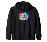 No Grumpy Funny Cat Café Mañana Humor Oficina Sudadera con Capucha