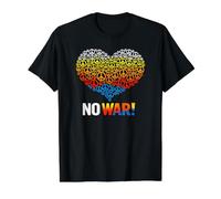 No Guerra, Paz, antiguerra, no Guerra Camiseta gráfica económica, Hombre, Negro, M