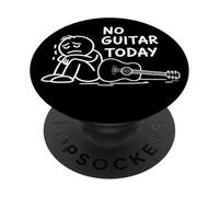 No Guitar Today, Funny Sad Stickman Guitarrista Reproductor de música PopSockets PopGrip Adhesivo
