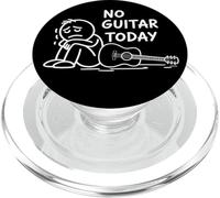 No Guitar Today, Funny Sad Stickman Guitarrista Reproductor de música PopSockets PopGrip para MagSafe