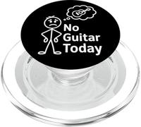 No Guitar Today, Funny Sad Stickman Guitarrista Reproductor de música PopSockets PopGrip para MagSafe