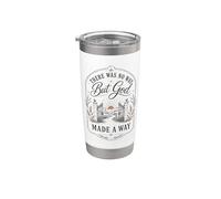 No había manera sino que Dios hizo un camino la fe cristiana Vaso térmico de acero inoxidable de doble pared