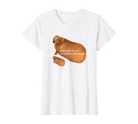 No Hables Conmigo O Mi Hijo Nunca Más Divertido Dachshund Meme Camiseta gráfica económica, Mujer, Blanco, XS
