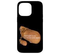 No Hables Conmigo O Mi Hijo Nunca Más Divertido Dachshund Meme Carcasa para iPhone 14 Pro Max