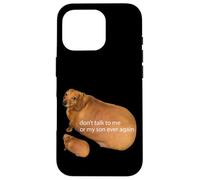 No Hables Conmigo O Mi Hijo Nunca Más Divertido Dachshund Meme Carcasa para iPhone 16 Pro