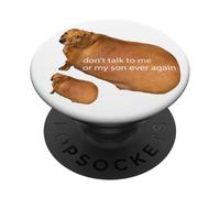 No Hables Conmigo O Mi Hijo Nunca Más Divertido Dachshund Meme PopSockets PopGrip Adhesivo