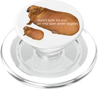 No Hables Conmigo O Mi Hijo Nunca Más Divertido Dachshund Meme PopSockets PopGrip para MagSafe