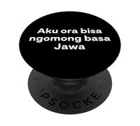 No Hablo javanés. Palabra Divertida en javanés PopSockets PopGrip Adhesivo