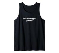 No Hablo Polaco. Palabra polaca Divertida Camiseta sin Mangas
