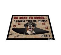 No Hace Falta Que Llames, Sé Que Estás Aquí - Gran Boyero Suizo con Pata De Perro Alfombra Puerta Suave Felpudo De Bienvenida Fácil De Limpiar Felpudo De Entrada para Interior Cocina 40X60 Cm