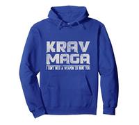 No Hace Falta un Arma para hacerte daño Krav Maga Sudadera con Capucha, Unisex para Adultos, Azul Real, S
