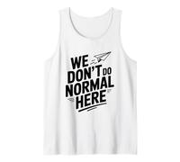 No Hacemos Normal aquí avión de Papel Fresco Camiseta sin Mangas