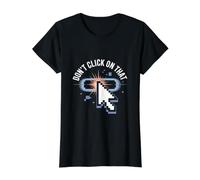 No Haga Clic en Ese Mensaje de ciberseguridad Camiseta gráfica económica, Mujer, Negro, S